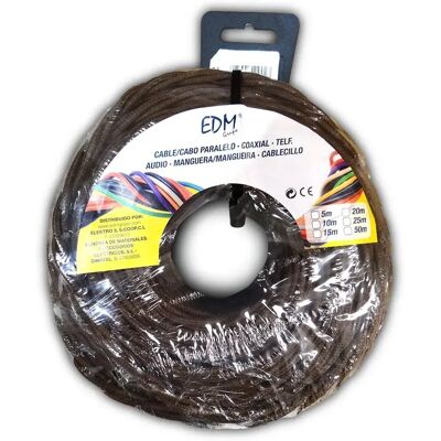 Edm Rollo De Cable Textil Trenzado 3x1.5 Mm 25 M Brown One Size Edm Rollo De Cable Textil Trenzado 3x1.5 Mm 25 M Brown One Size