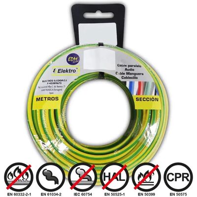 Cable EDM Bicolor - 20 m - Flexible - 2,5 mm - Tipo de Cable Cable EDM Bicolor - 20 m - Flexible - 2,5 mm - Tipo de Cable