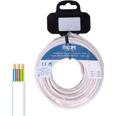 Edm Rollo De Cable Multiconductor H05vv-f 1 Mm 25 M White One Size Edm Rollo De Cable Multiconductor H05vv-f 1 Mm 25 M White One Size