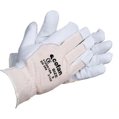 Cofan Guantes De Trabajo 11000156-blister 12 Unidades White / Grey 8 Cofan Guantes De Trabajo 11000156-blister 12 Unidades White / Grey 8