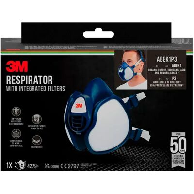 3M Mascarilla De Seguridad 4279+ Abek1p3 Blue One Size 3M Mascarilla De Seguridad 4279+ Abek1p3 Blue One Size
