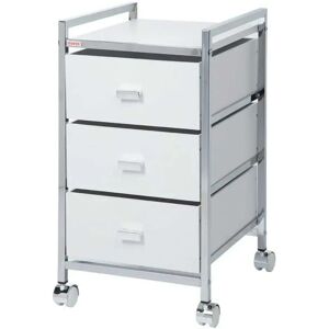 Duett Carrito De Baño De Madera Con 3 Cajones 33x38.5 Cm Chrome / White One Size Duett Carrito De Baño De Madera Con 3 Cajones 33x38.5 Cm Chrome / White One Size