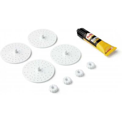 Tatay Kit De Fijación Para Muebles De Baño White One Size Tatay Kit De Fijación Para Muebles De Baño White One Size