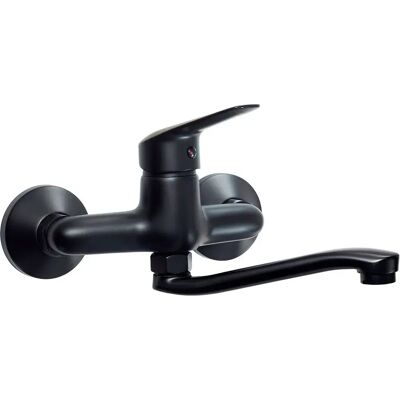 Mezclador de lavabo de pared en negro mate - Giratorio, Acero inoxidable, Deante Mezclador de lavabo de pared en negro mate - Giratorio, Acero inoxidable, Deante