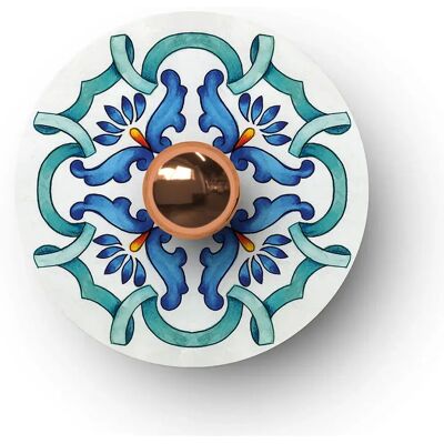 Creative Fermaluce Con Mini Plato Ellepi ´´maioliche´´ Con Bombilla Blue One Size Creative Fermaluce Con Mini Plato Ellepi ´´maioliche´´ Con Bombilla Blue One Size