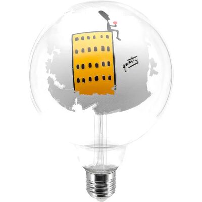 Creative Bombilla Led Globo Tattoo Grattacielo G125 4.5w 470lm E27 2700k Dim Clear / Silver One Size Creative Bombilla Led Globo Tattoo Grattacielo G125 4.5w 470lm E27 2700k Dim Clear / Silver One Size