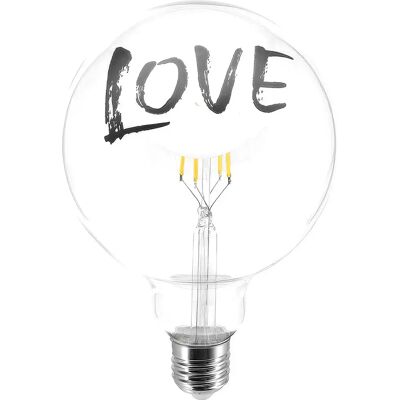 Creative Bombilla Led Globo Tattoo Love G125 4.5w 470lm E27 2700k Dim Clear / Silver One Size Creative Bombilla Led Globo Tattoo Love G125 4.5w 470lm E27 2700k Dim Clear / Silver One Size