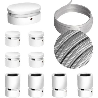 Creative Kit De Iluminación Symmetric Filé System Cm02 5 M 9 Unidades White / Silver One Size Creative Kit De Iluminación Symmetric Filé System Cm02 5 M 9 Unidades White / Silver One Size