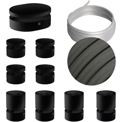 Creative Kit De Iluminación Symmetric Filé System Cm03 5 M 9 Unidades Black / Grey One Size Creative Kit De Iluminación Symmetric Filé System Cm03 5 M 9 Unidades Black / Grey One Size
