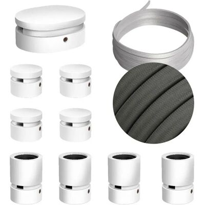 Creative Kit De Iluminación Symmetric Filé System Cm03 5 M 9 Unidades White / Grey One Size Creative Kit De Iluminación Symmetric Filé System Cm03 5 M 9 Unidades White / Grey One Size