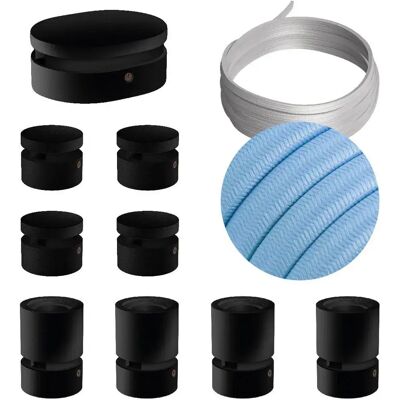 Creative Kit De Iluminación Symmetric Filé System Cm17 5 M 9 Unidades Black / Light Blue One Size Creative Kit De Iluminación Symmetric Filé System Cm17 5 M 9 Unidades Black / Light Blue One Size