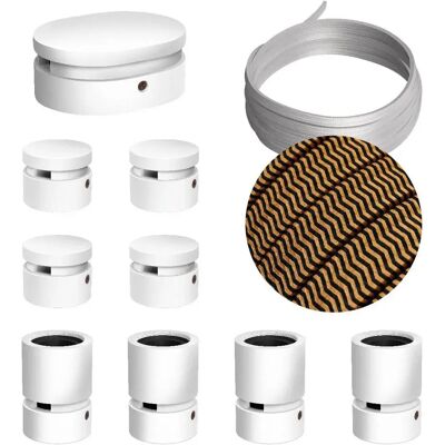 Creative Kit De Iluminación Symmetric Filé System Cz22 5 M 9 Unidades White / Brown / Black One Size Creative Kit De Iluminación Symmetric Filé System Cz22 5 M 9 Unidades White / Brown / Black One Size