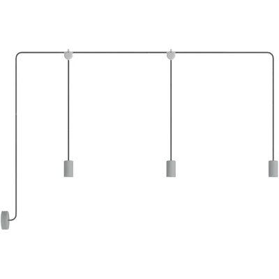 Creative Lámpara De Exterior E-snake Eiva Ip65 De 3 Luces Con Roseta Ice Grey / Grey One Size Creative Lámpara De Exterior E-snake Eiva Ip65 De 3 Luces Con Roseta Ice Grey / Grey One Size