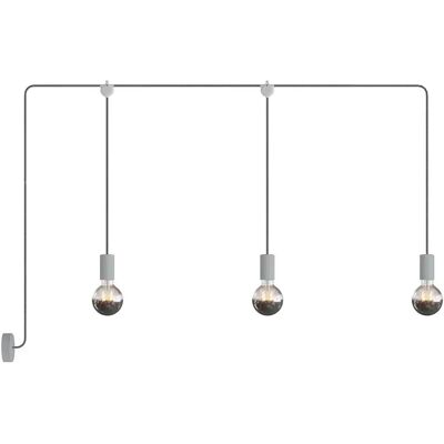 Creative Lámpara De Exterior E-snake Eiva Ip65 De 3 Luces Con Roseta-con Bulb Ice Grey / Grey One Size Creative Lámpara De Exterior E-snake Eiva Ip65 De 3 Luces Con Roseta-con Bulb Ice Grey / Grey One Size