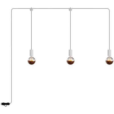 Creative Lámpara De Exterior E-snake Eiva Ip65 De 3 Luces Con Rosetón Con Bulb White One Size Creative Lámpara De Exterior E-snake Eiva Ip65 De 3 Luces Con Rosetón Con Bulb White One Size