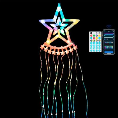 Aigostar Guirnalda De Luces Bluetooth Low Voltage Pentagram Waterfall Rgbic 2.5m Transparent 2.5 m Aigostar Guirnalda De Luces Bluetooth Low Voltage Pentagram Waterfall Rgbic 2.5m Transparent 2.5 m