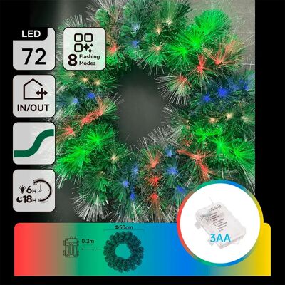 Aigostar Luz Decorativa Luminous Fiber Optic Flower Wreath 0.5m Rgby Ip44 Indoor & Outdoor 3xaa Battery Dark Green 50 cm Aigostar Luz Decorativa Luminous Fiber Optic Flower Wreath 0.5m Rgby Ip44 Indoor & Outdoor 3xaa Battery Dark Green 50 cm