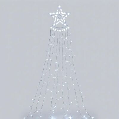 Aigostar Guirnalda De Luces Pentagram Waterfall Cold White 5m + 3.5m Ip44 Indoor & Outdoor Low Voltage Transparent 3.5 m Aigostar Guirnalda De Luces Pentagram Waterfall Cold White 5m + 3.5m Ip44 Indoor & Outdoor Low Voltage Transparent 3.5 m