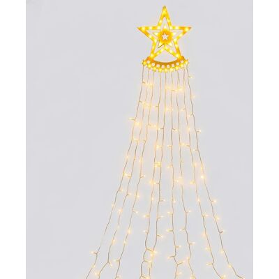 Aigostar Guirnalda De Luces Pentagram Waterfall Warm White 5m + 3.5m Ip44 Indoor & Outdoor Low Voltage Transparent 3.5 m Aigostar Guirnalda De Luces Pentagram Waterfall Warm White 5m + 3.5m Ip44 Indoor & Outdoor Low Voltage Transparent 3.5 m