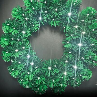 Aigostar Luz Decorativa Plastic Wreath 0.5m Cool White Ip44 Indoor & Outdoor 3xaa Battery Dark Green 50 cm Aigostar Luz Decorativa Plastic Wreath 0.5m Cool White Ip44 Indoor & Outdoor 3xaa Battery Dark Green 50 cm