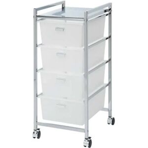 Duett Carrito De Baño 4 Cajones 33x38.5 Cm Chrome / Clear One Size Duett Carrito De Baño 4 Cajones 33x38.5 Cm Chrome / Clear One Size