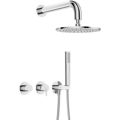 Conjunto de ducha empotrado - Ducha de techo y mezclador horizontal Conjunto de ducha empotrado - Ducha de techo y mezclador horizontal