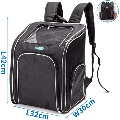 Nobleza Mochila Para Mascotas Black / Grey 32 x 30 x 42 cm Nobleza Mochila Para Mascotas Black / Grey 32 x 30 x 42 cm