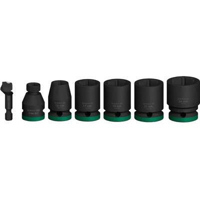 Bosch Juego De Llaves De Vaso De Impacto 1/2´´ 7 Piezas Black / Green One Size Bosch Juego De Llaves De Vaso De Impacto 1/2´´ 7 Piezas Black / Green One Size
