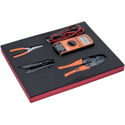 Bahco Juego De Alicates De Trinquete Para Terminales Y Multímetro En Bandeja De Espuma 2-3 Fit&go 4 Unidades Multicolor One Size Bahco Juego De Alicates De Trinquete Para Terminales Y Multímetro En Bandeja De Espuma 2-3 Fit&go 4 Unidades Multicolor One Size