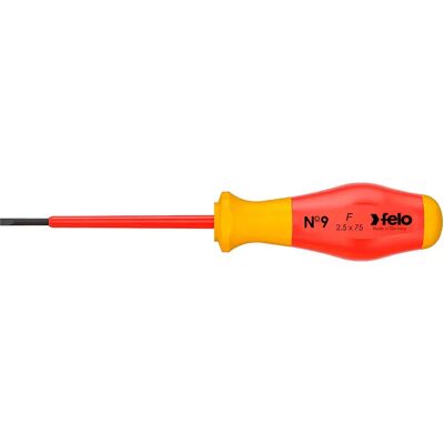 Felo Destornillador Plano No9 Vde Red / Yellow 5.5 x 1.0 mm Felo Destornillador Plano No9 Vde Red / Yellow 5.5 x 1.0 mm