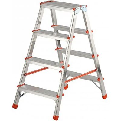 Escalera de aluminio Gierre BA220 - 3 peldaños + plataforma - Segura y versátil Escalera de aluminio Gierre BA220 - 3 peldaños + plataforma - Segura y versátil