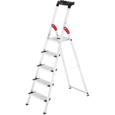 Hailo Escalera De Tijera Xxl Easyclix 5 Peldaños Silver One Size Hailo Escalera De Tijera Xxl Easyclix 5 Peldaños Silver One Size