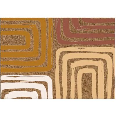 Duett Felpudo 40x70 Cm Brown / Red / Yellow One Size Duett Felpudo 40x70 Cm Brown / Red / Yellow One Size