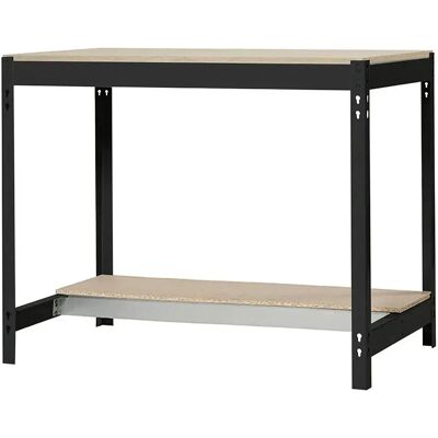 Simonwork (bancos De Trabajo) Estantería Metálica Bt0 842x1210x760 Mm Anthracite / Wood One Size Simonwork (bancos De Trabajo) Estantería Metálica Bt0 842x1210x760 Mm Anthracite / Wood One Size