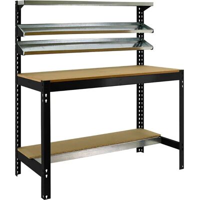 Simonwork (bancos De Trabajo) Estantería Metálica Bt1 1445x1510x760 Mm Anthracite / Wood One Size Simonwork (bancos De Trabajo) Estantería Metálica Bt1 1445x1510x760 Mm Anthracite / Wood One Size