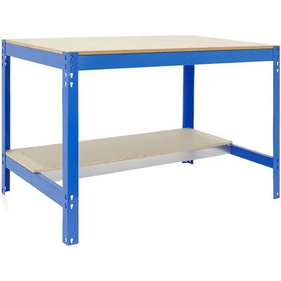 Simonwork (bancos De Trabajo) Estantería Metálica Bt0 842x910x760 Mm Blue / Wood One Size Simonwork (bancos De Trabajo) Estantería Metálica Bt0 842x910x760 Mm Blue / Wood One Size