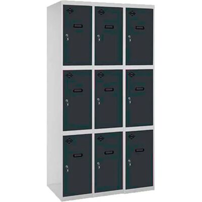 Simonlocker Montadas Taquilla Desm.3 Puertas 3/9 400 1800x1200x500 Mm Grey / Anthracite One Size Simonlocker Montadas Taquilla Desm.3 Puertas 3/9 400 1800x1200x500 Mm Grey / Anthracite One Size