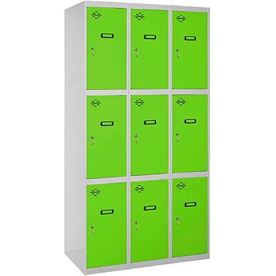 Simonlocker Montadas Taquilla Desm.3 Puertas 3/9 400 1800x1200x500 Mm Grey / Green One Size Simonlocker Montadas Taquilla Desm.3 Puertas 3/9 400 1800x1200x500 Mm Grey / Green One Size