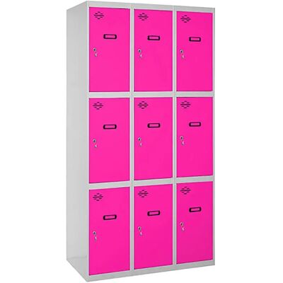 Simonlocker Montadas Taquilla Desm.3 Puertas 3/9 400 1800x1200x500 Mm Grey / Pink One Size Simonlocker Montadas Taquilla Desm.3 Puertas 3/9 400 1800x1200x500 Mm Grey / Pink One Size