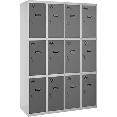 Simonlocker Montadas Taquilla Desm.3 Puertas 4/12 400 1800x1600x500 Mm Grey / Anthracite One Size Simonlocker Montadas Taquilla Desm.3 Puertas 4/12 400 1800x1600x500 Mm Grey / Anthracite One Size
