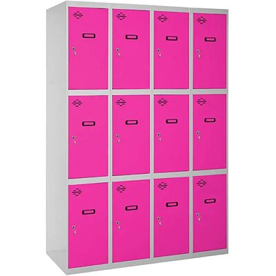 Simonlocker Montadas Taquilla Desm.3 Puertas 4/12 400 1800x1600x500 Mm Grey / Pink One Size Simonlocker Montadas Taquilla Desm.3 Puertas 4/12 400 1800x1600x500 Mm Grey / Pink One Size