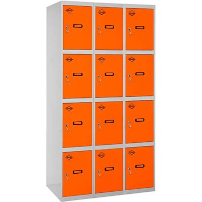 Simonlocker Montadas Taquilla Desm.4 Puertas 3/12 400 1800x1200x500 Mm Grey / Orange One Size Simonlocker Montadas Taquilla Desm.4 Puertas 3/12 400 1800x1200x500 Mm Grey / Orange One Size