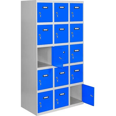 Simonlocker Montadas Taquilla Desm.5 Puertas 3/15 400 1800x1200x500 Mm Grey / Blue One Size Simonlocker Montadas Taquilla Desm.5 Puertas 3/15 400 1800x1200x500 Mm Grey / Blue One Size