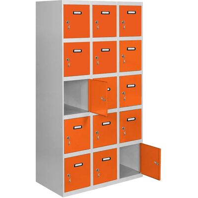 Simonlocker Montadas Taquilla Desm.5 Puertas 3/15 400 1800x1200x500 Mm Grey / Orange One Size Simonlocker Montadas Taquilla Desm.5 Puertas 3/15 400 1800x1200x500 Mm Grey / Orange One Size