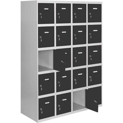 Simonlocker Montadas Taquilla Desm.5 Puertas 4/20 400 1800x1600x500 Mm Grey / Anthracite One Size Simonlocker Montadas Taquilla Desm.5 Puertas 4/20 400 1800x1600x500 Mm Grey / Anthracite One Size