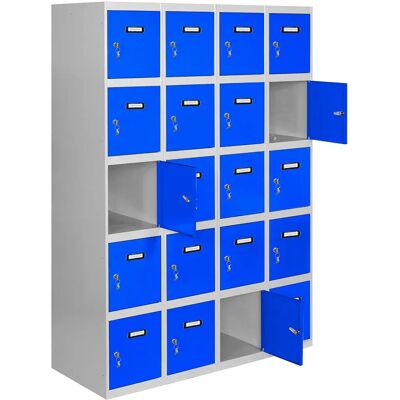 Simonlocker Montadas Taquilla Desm.5 Puertas 4/20 400 1800x1600x500 Mm Grey / Blue One Size Simonlocker Montadas Taquilla Desm.5 Puertas 4/20 400 1800x1600x500 Mm Grey / Blue One Size