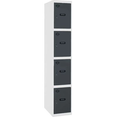 Simonlocker Montadas Taquilla Prof.dism.1/4 300 In 1800x300x500 Mm White / Anthracite One Size Simonlocker Montadas Taquilla Prof.dism.1/4 300 In 1800x300x500 Mm White / Anthracite One Size