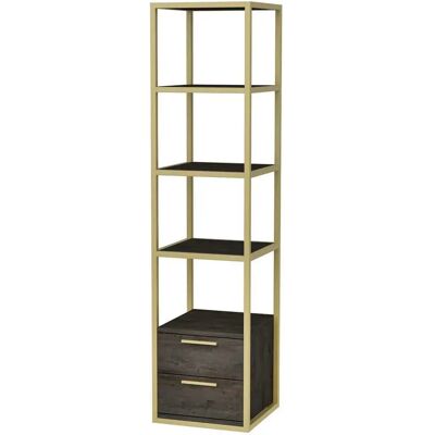 Wellhome Estantería 39x39x160 Cm Gold / Dark Grey One Size Wellhome Estantería 39x39x160 Cm Gold / Dark Grey One Size
