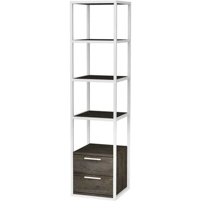 Wellhome Estantería 39x39x160 Cm White / Dark Grey One Size Wellhome Estantería 39x39x160 Cm White / Dark Grey One Size