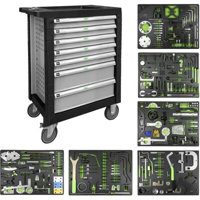 Jbm Kit De Carro De Herramientas Especial De 7 Cajones Grey One Size Jbm Kit De Carro De Herramientas Especial De 7 Cajones Grey One Size